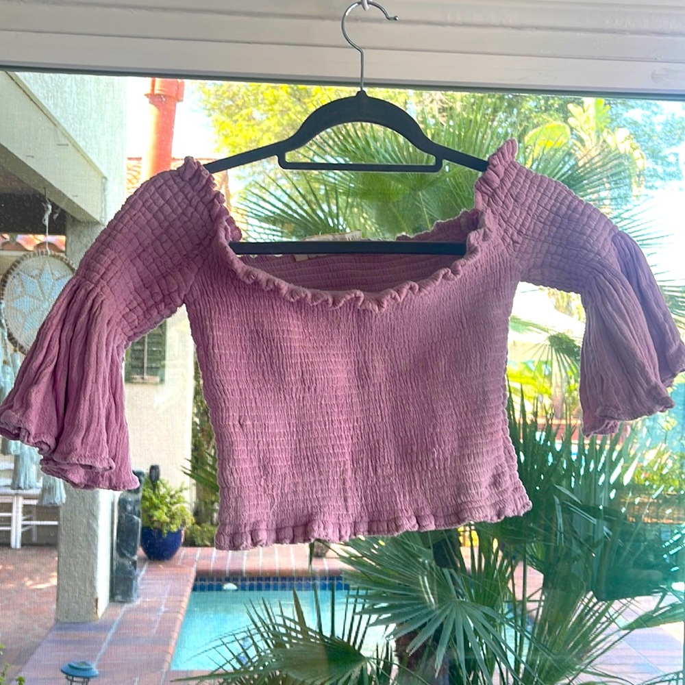 JEN’S PIRATE BOOTY purple/pink crop top